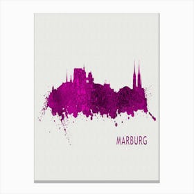 Marburg Germany City Purple Canvas Print