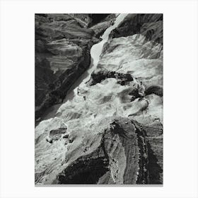 Abstract Grand Canyon Landscape Black & White Canvas Print