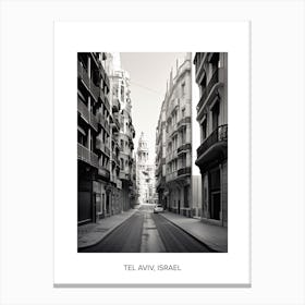 Poster Of Valencia, Spain, Photography In Black And White 8 Canvas Print