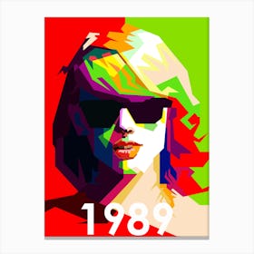 Taylor Swift Pop Singer Retro Style Wpap Canvas Print