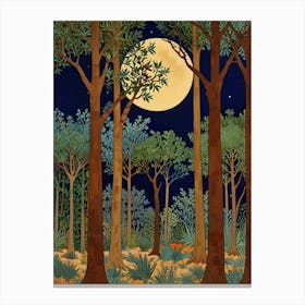 William Morris Moonlight In The Forest 161 Canvas Print