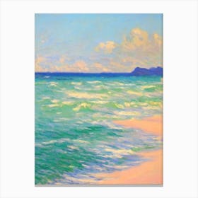 Anse Source D'Argent Beach Seychelles Monet Style Canvas Print