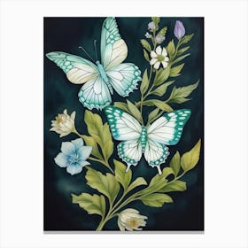 Blue Butterflies Canvas Print