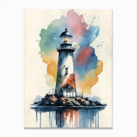 Lighthouse Painting Canvas Print