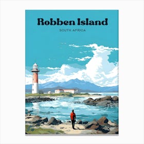 Robben Island South Africa Island Modern Travel Illustration Canvas Print