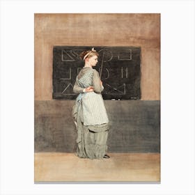 Blackboard (1877), Winslow Homer Canvas Print