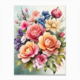 The Harmony Of Blooming Flowers Canvas Print