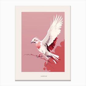 Minimalist Harrier 2 Bird Poster Canvas Print