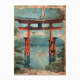 Miyajima Island Mid Century Modern 2 Canvas Print
