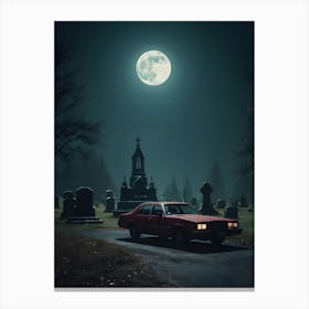 Graveyard 90s Horror Game (21) Canvas Print