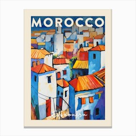 Essaouira Morocco 2 Fauvist Painting  Travel Poster Canvas Print