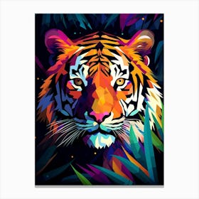 Tiger Geometric Abstract 4 Canvas Print