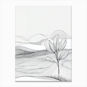 Lone Tree In The Field Canvas Print