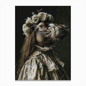 Victorian Hippopotamus Canvas Print