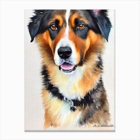 Beauceron Watercolour dog Canvas Print