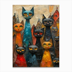 Cats In The City Canvas Print