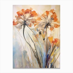 Fall Flower Painting Agapanthus 3 Canvas Print