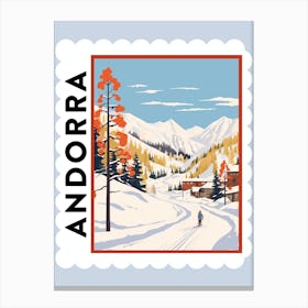 Andorra 1 Travel Stamp Poster Canvas Print