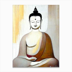 Buddha Symbol 1, Abstract Painting Canvas Print