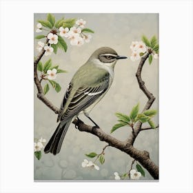 Ohara Koson Inspired Bird Painting Mockingbird 1 Canvas Print