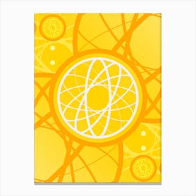 Geometric Abstract Glyph in Happy Yellow and Orange n.0068 Canvas Print