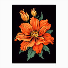 Orange Flower 2 Canvas Print