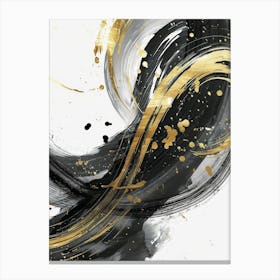 Abstract Gold And Black Canvas Print 6 Canvas Print