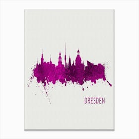 Dresden Germany City Purple Canvas Print