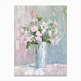 A World Of Flowers Sweet Peas 3 Painting Canvas Print