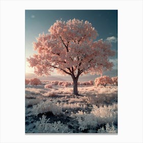 Pink Tree In Infrared Canvas Print