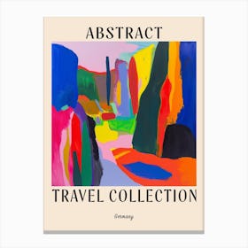 Abstract Travel Collection Poster Germany 2 Canvas Print