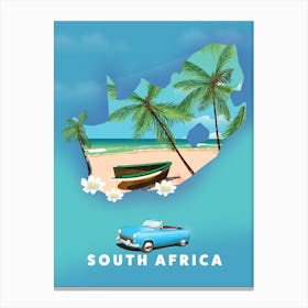 South Africa Travel map Canvas Print