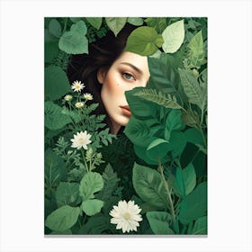 Girl In The Forest Canvas Print