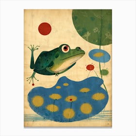 Frog In The Pond 1 Canvas Print