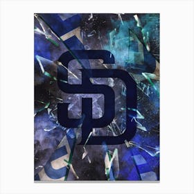 San Diego Padres Baseball Poster Canvas Print