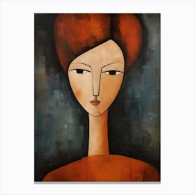 Contemporary art of woman's portrait 3 Canvas Print