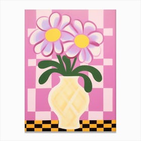 Pansies Flower Vase 6 Canvas Print