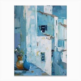 Blue Houses Canvas Print