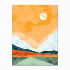 Sunset In The Mountains 5 Canvas Print