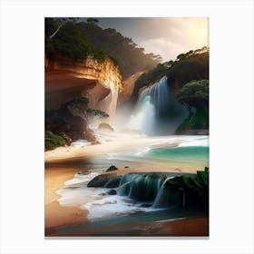 Waterfall Beach, Australia Realistic Photograph (2) Canvas Print