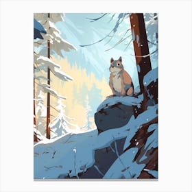 Winter Pika 1 Illustration Canvas Print
