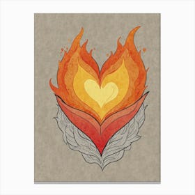 Heart Of Fire 12 Canvas Print