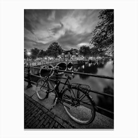 Amsterdam Evening impression from Brouwersgracht Canvas Print