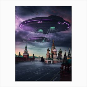 Ufos In Moscow 1 Canvas Print