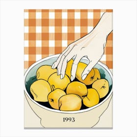 Bowl Of Lemons Canvas Print