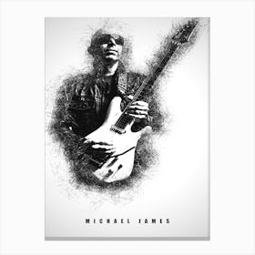 Michael James Guitarist Sketch Canvas Print