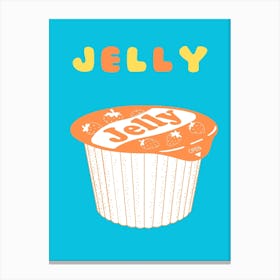 Retro Jelly Blue Canvas Print