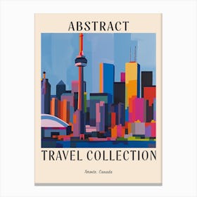 Abstract Travel Collection Poster Toronto Canada 4 Canvas Print