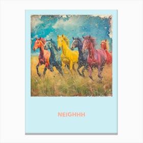 Neigh Horse Collage Poster  1 Canvas Print