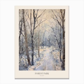 Winter City Park Poster Forest Park St Louis 4 Canvas Print